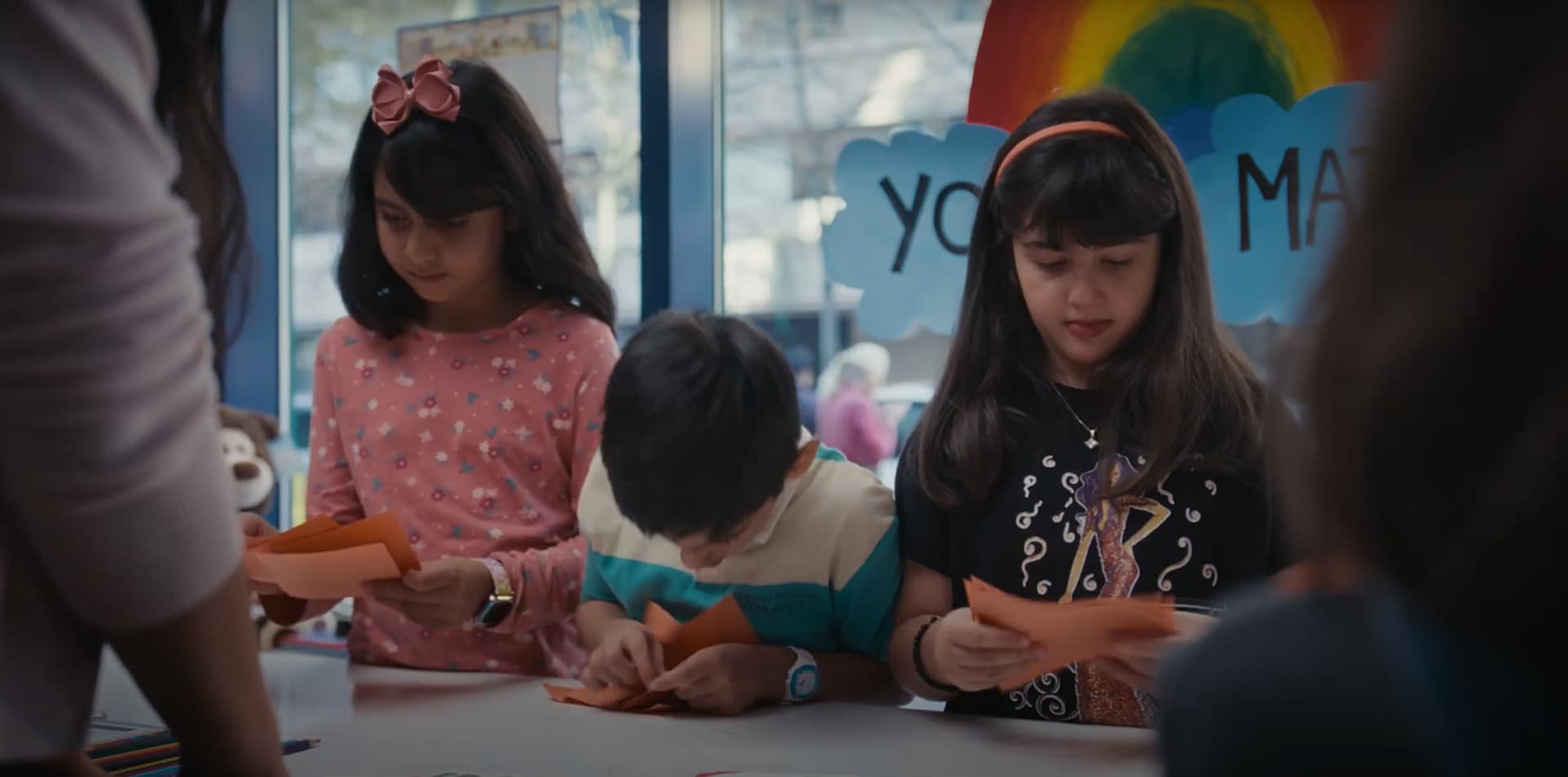 Children engaging in a creative activity